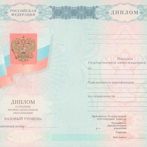 Диплом техникума 2008-2010