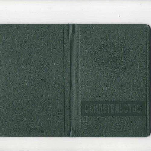 Свидетельство о профессиональном образовании (ПТУ)